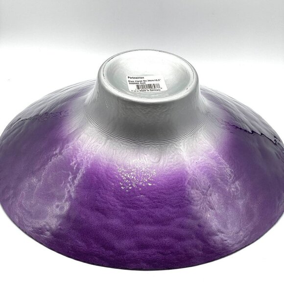 NWT Rare Vintage Portmeirion Dusk Pearlescent 13.5" Flare Aubergine Silver Bowl - Picture 6 of 8